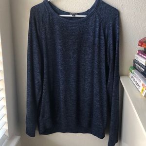 blue long sleeve sweater